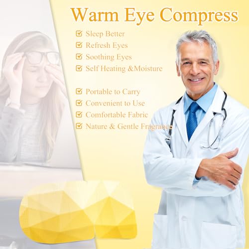 32Packs Steam Eye Mask, Heated Eye Mask for Sleeping, Warm Compress for Eyes, Self Heating Disposal Steam Mask for Home Sleep, Office, Spa, Travel Essentials Mothers Day Gifts (Chamomile) - color: 32Packs Chamomile