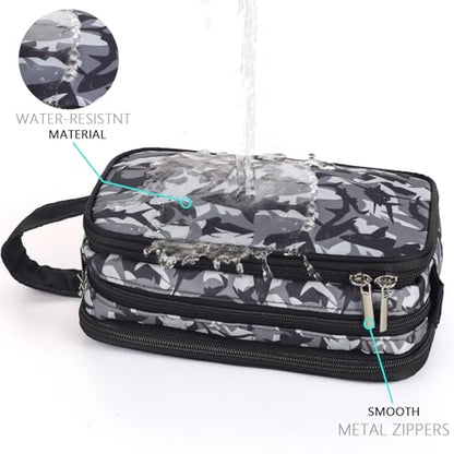 Kids Toiletry Bag for Boys, Travel Toiletry Bag for Little Young Boys Waterproof Hanging Wash Bag Toddler Traveling Toiletries, Shark Black - color: Shark-Black