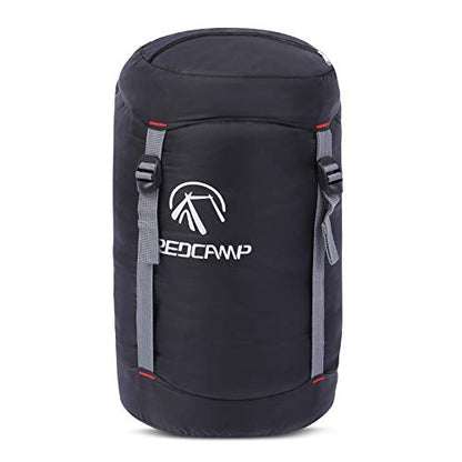 REDCAMP Nylon Compression Stuff Sack, 10L/17L/27L/40L Lightweight Sleeping Bag Compression Sack Great for Backpacking, Hiking and Camping,Blue/Yellow/Army Green/Black - color: Black, size: Medium