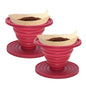 2 Pcs Collapsible Pour Over Coffee Dripper,Reusable Silicone Coffee Filter Holder,Travel Coffee Maker for Camping,Picnic,Office, Camp Gear