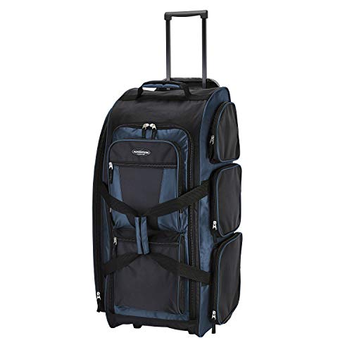 Travelers Club Xpedition 30 Inch Multi-Pocket Upright Rolling Duffel Bag - color: Rivera Blue