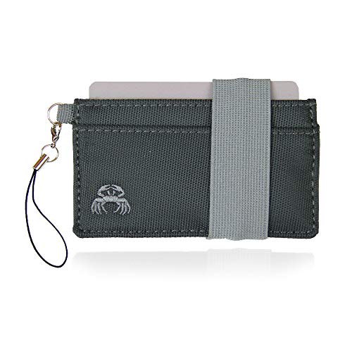 Crabby Wallet - Thin Minimalist Front Pocket Wallet - Canvas Series - Credit Card Holder - Small Travel Wallets - Compact Wallets For Men and Women - Carry Cards, Cash, Phone, Keys (Mona) - color: Mona