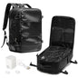 Vacuum Backpack Travel with Pump,Water Resistant Airbag Travel Backpack,Personal Item Carry on Backpacks Flight Approved 18x14x8 inches,Laptop Backpacks,Black - color: A2-black-with Pump