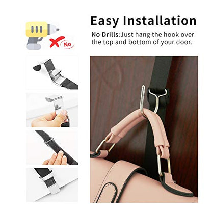 IZUS Bag-Organizer-Holder Purse Hanger - 20 Hooks for Closet and Door 2Pcs (Rack for Handbags/2 pcs Hold 20 Bags)