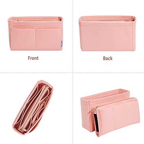 Vercord Felt Organizer Insert For Purse Handbag Tote Bag In Bag Inside Shaper Divider Neo Pink Slender Medium - color: A Pink, size: Slender Medium