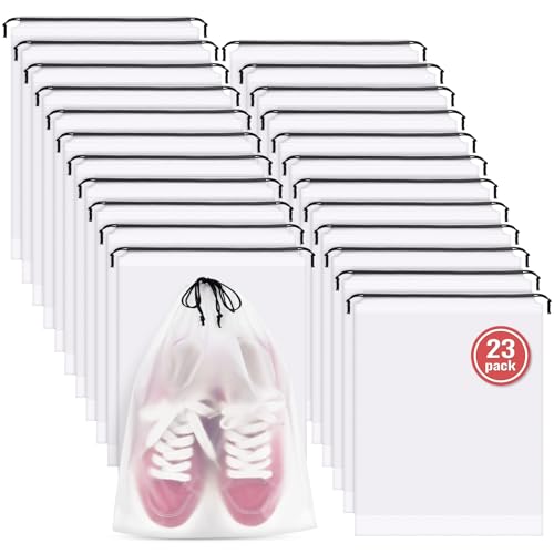 23 Pack Shoe Bags for Travel, 11.8" x 15.7" Waterproof Travel Shoe Bags for Packing,Large Travel Bag for Shoes, Storage Bags Travel Essentials Men for and Women