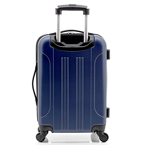 Travelers Club Chicago Hardside Expandable Spinner Luggages, Navy Blue, 5 Piece Set, TCL-77995-410 - color: Navy Blue, size: 5 Piece Set