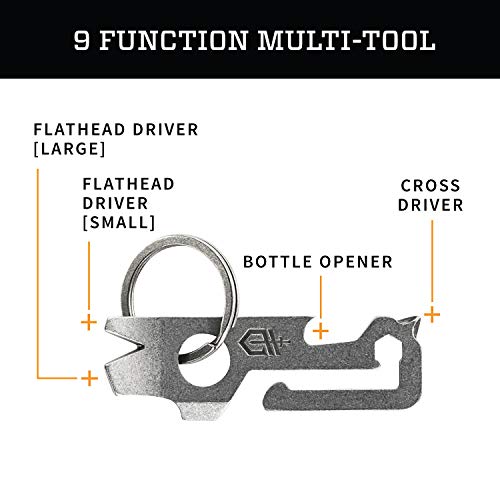 Gerber Gear Mullet Keychain - Multi-Tool Keychain with Pry Bar, Bottle Opener, and Wire Stripper - EDC Gear and Equipment - Stonewash - style: Mullet-Stonewash