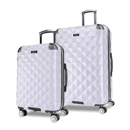 Kenneth Cole REACTION Diamond Tower Collection Lightweight Hardside Expandable 8-Wheel Spinner Travel Luggage, Lavender, 2-Piece Set (20" & 28") - color: Lavender, size: 2-Piece Set (20" & 28")