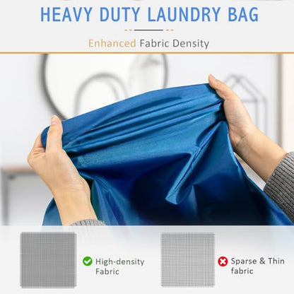 Isink Extra Large Laundry Bag With Handles, Heavy Duty, Travel Laundry Bag for Dirty Clothes, 28" x 40" (Blue) - color: Extra Large Laundry Bag With Handles (Blue)