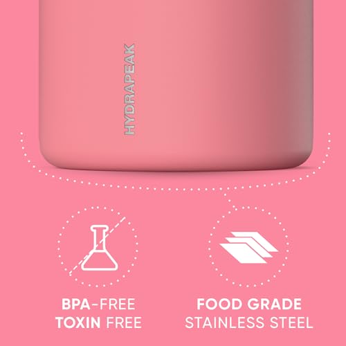 Hydrapeak 18oz Stainless Steel Vacuum Insulated Food Jar | Hot Food and Cold Food, Wide Mouth Leak-Proof Soup Jar for Adults, 10 Hours Hot and 16 Hours Cold (Neon Crush) - color: Neon Crush, size: 18 Ounces