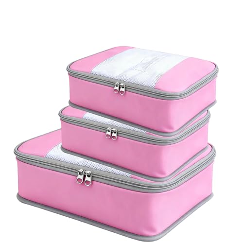 Packing Cubes for 24" Suitcase Travel Luggage Organizers - Travel Organizer Bags Luggage Clothes Accessories Storage Carry on Suitcase Packing Pouches Bag For Men Women Kids 1/2X1PACK+1/4X2PACK