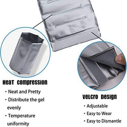 Ice Wine Sleeve, Ice Wine Bag, Wine Chiller, Wine Cooler Refrigerator, Wine Bottle Chiller Cooler for Red White Champagne or Sparkling. Gel Cooling Holder Freestanding Carrier Chilling, Set 2 - style: Silver Wine Sleeve