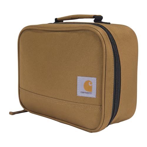Carhartt Insulated Lunch Cooler For Men and Women, Fully Insulated Lunch Pale for Everyday Use, 4 Can (Brown) - color: 4 Can (Carhartt Brown)