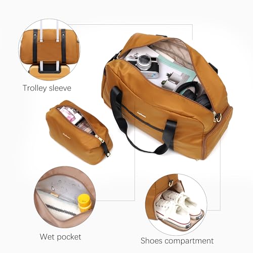 LONG VACATION Carry On Luggage Set 3 Piece, 20 Inch ABS+PC Hardshell Carry on Suitcase with Spinner Wheels TSA Lock & YKK Zipper - color: Orange, size: 3 Piece Set (20 Inch)