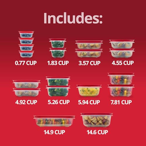 Rubbermaid EasyStore Containers, 38-Piece Set, Food Storage Containers, Food Storage Containers with Lids - size: 38-Piece