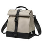 SUNNY BIRD Insulated Lunch Bag Rolltop Lunch Box Tote Bag for Women, Men, Adults and Teens (Grey and black) - color: Grey and black