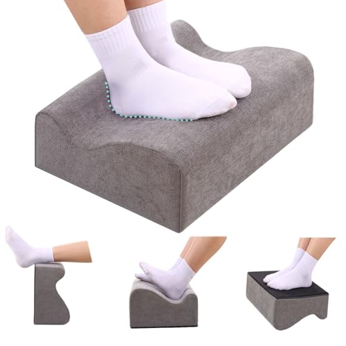 Foot Rest for Under Desk at Work,At Work Soft Ergonomic Footrest,Support Foot Pillow,Heel Chair,Leg Elevation Pillow, (Dark Gray) - color: Dark Gray