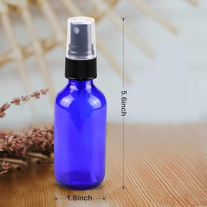 Wedama Spray Bottle, 4 oz Fine Mist Glass Spray Bottles, Little Refillable Liquid Containers for Watering Flowers Cleaning(16 Pack, Blue) - color: Blue, size: 4 Ounce (Pack of 16)
