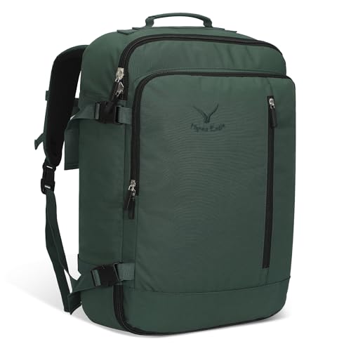 Hynes Eagle Carry on Backpack 38L Large Travel Backpack for Women Flight Approved Weekender Bag Laptop Backpack Men 15 inches Oliver Green - color: Oliver Green