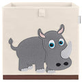 Foldable Animal Cube Storage Bins Fabric Toy Box/Chest/Organizer for Kids Nursery, 13 inch (Rhino) - color: Rhino