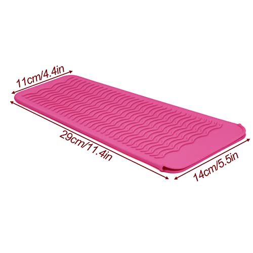 1Pack Silicone Heat Resistant Mat Pouch for Hair Straightener, Curling Iron, Flat Iron and Hot Hair Tools Pink - color: Pink, size: 1 Pack