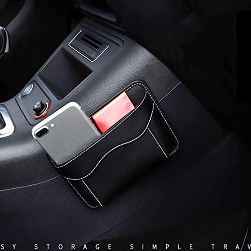 Car Side Pocket Organizer, Auto Seat Pockets PU Leather Pen Phone Holder Tray Pouch Used for Car Door, Window, Console, Seat -Fits to Organize Document, Registration, Notepad, Gadgets, Pen