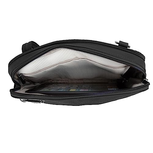 Travelon Women's Anti-theft Tailored East/West Organizer Chrossbody - color: Onyx