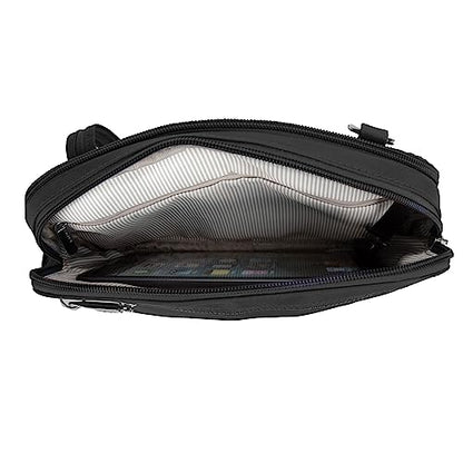 Travelon Women's Anti-theft Tailored East/West Organizer Chrossbody - color: Onyx