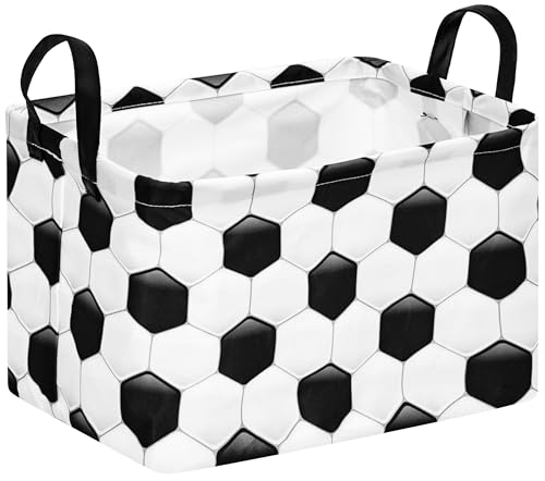 Boys Gifts Storage Basket Foldable Laundry/Toy Organizer Bin Waterproof Towel Basket with Handles, Gift Basket for Bedroom Decor & Home Organization - color: Soccer