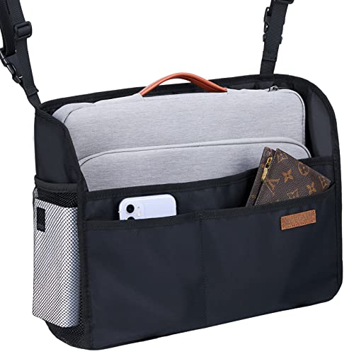 WLLWOO WLLWOO Car Net Pocket Handbag Holder Between Seats Back Storage Organizer Purse Holder for Console Front Seat Storage Barrier - color: Nylon