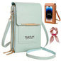 2026 Small Touchscreen Phone Crossbody Bag for Women,Anti-Theft Leather Messenger Bag Rfid Block Mobile Phone Purse - color: Green