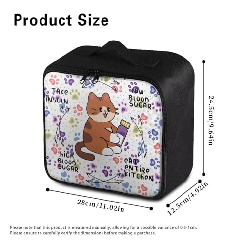 CugasmaruEmpty First Aid Bag Cartoon Cat Medical Bag Empty Large Capacity for Home Office and Travel Use Lightweight Washable Soft Fabric Organizational Pouch for Emergencies - color: Cartoon Cat