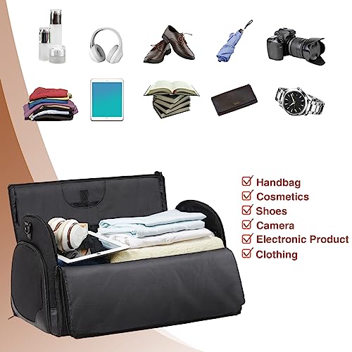 ZRSUN Garment Bag for Travel, Convertible Carry-On Duffel with Shoe Compartment, Waterproof & Wrinkle-Free Suit Carrier for Business Trips & Weekend Getaways, Foldable & Lightweight - color: Blue