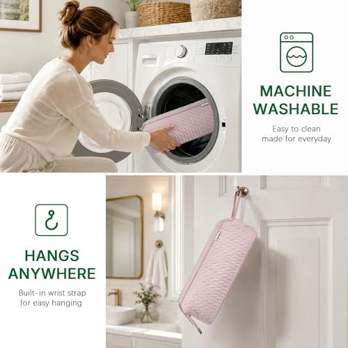 KarSyon Shark Flex Style Case for Dyson Airwrap Hair Dryer Brush Revlon Hair Tools Travel Bag Carrying Case Flat Curling Iron Organizer (Pink) - color: Pink