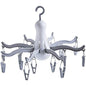 Foldable Clip and Drip Hanger/Hanging Drying Rack - 16 Clips Socks Drying Rack for Drying Underwear Clothes,Socks,Bras,Towel,Pants,Hat,Grey