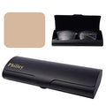 Philley Aluminum Ultra-Light Eyeglasses Case Hard Shell Nearsighted Glasses Case for Women & Men - color: Black