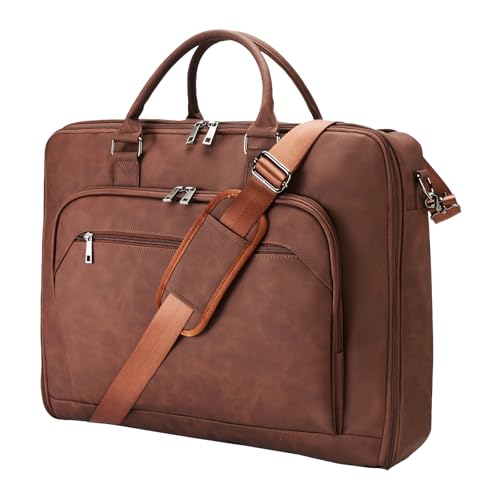 Garment Bag for Travel Large Carry on Garment Bags Men Women | Garment Suitcase Bags - color: Coffee