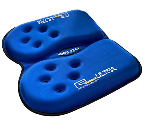 GSeat Ultra Orthopedic Gel and Foam Seat Cushion - for Coccyx, Back, Tailbone, Prostate, Postnatal, and Sciatica Pain/Discomfort - Office, Car, Chair, Travel (Royal Blue) - color: Royal Blue