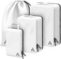 Well Traveled 4 pcs Compression Packing Bags Cubes Set with HybridMax Double-Capacity Design - Packing Cubes for Travel Compression to Maximize Limited Luggage Space, White - color: White, size: 4-piece