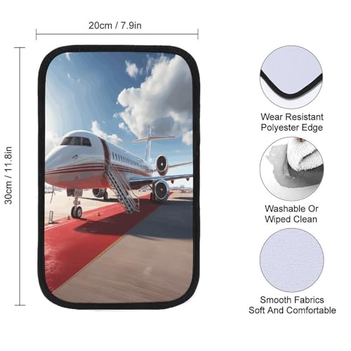 Red Carpet Airplane Car Center Console Cover Universal Waterproof Arm Rest Cover Car Armrest Cushion Cars Armrest Covers Protector Cars Interior Accessories for Most Vehicle SUV Truck