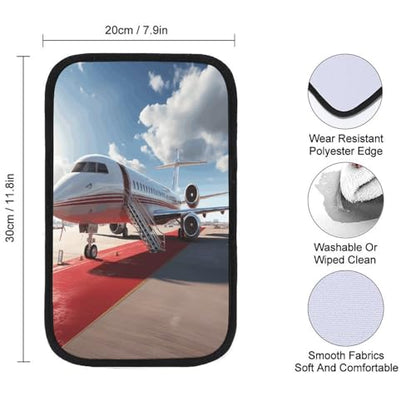 Red Carpet Airplane Car Center Console Cover Universal Waterproof Arm Rest Cover Car Armrest Cushion Cars Armrest Covers Protector Cars Interior Accessories for Most Vehicle SUV Truck