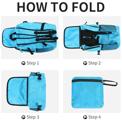 Small Hiking Backpack 15L Travel Lightweight Hiking Packable Daypack Water-Resistant Foldable Backpacks for Women Men Camping (Blue) - color: Blue, size: 15L