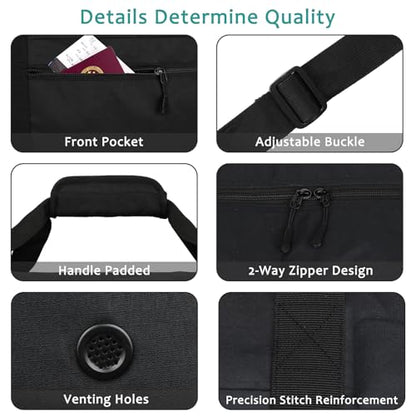 Foldable Travel Duffle Bag for Men Women, Waterproof with Shoe Compartment, 80L 120L Large Collapsible Luggage Bag, Lightweight Packable Duffel for Travel Sports Gym Airline Carry On Checked Bag - color: Black
