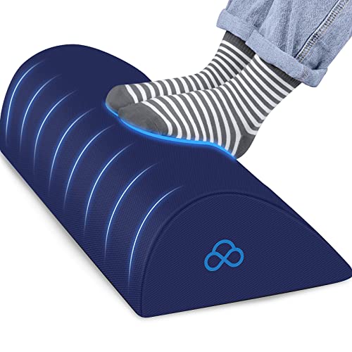 StepLively Foot Rest Ergonomic Pillow for Under Desk at Work, Anti-Fatigue Footrest Support Pillow for Fatigue & Pain Relief, Comfortable for Office Chair, Car Seat & Gaming Chair - Blue, Large - color: Blue, size: Long-20 Inch