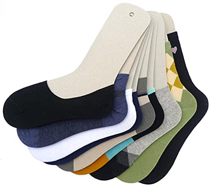 TATYZ Cardboard Sock Inserts Form Blockers, Sock Shaper and Organizer for Storage or Display - 10 PCS (Medium) - size: Medium