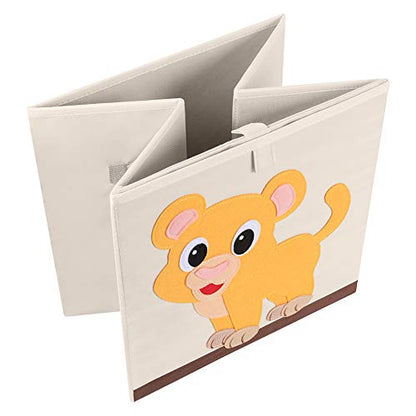 Foldable Animal Cube Storage Bins Fabric Toy Box/Chest/Organizer for Kids Nursery, 13 inch (Fox) - color: Fox