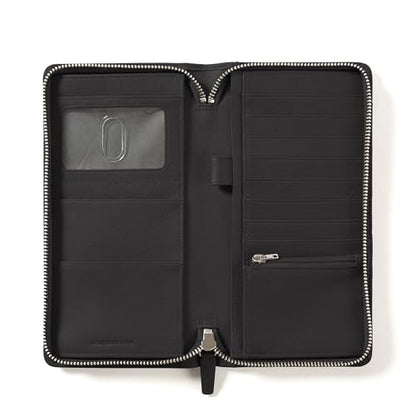 Leatherology Black Onyx Full Grain Leather Zip Around Travel Wallet – RFID Passport Organizer for Cards, Cash & Travel Documents - color: Black Onyx