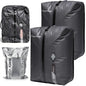 Black Voyage Reusable Vacuum Compression Travel Bag for Carry-On Suitcase and Backpack, Recycled IPX8 Waterproof Space Saver Vacpack (2-Pack, 18L - No Pump) - color: Gray 18L (2-Pack), size: 18L (No Air Pump)