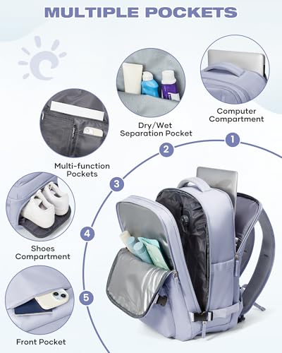Vacuum Seal Travel Backpack Built-in Pump,Air Compression System Vacuum Vacpack Backpack Travel Bag for Women Men Carry On Suitcase Luggage Laptop Airlines Approved Daypack Space Saver Bags Purple - color: A2-purple